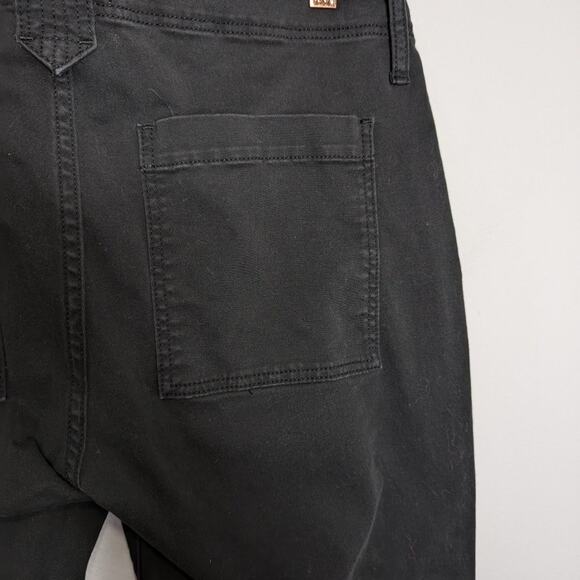 Frame Washed Black Banded Bottom Trapunto Moto Pant Anke Zip Relaxed Fit Size 30 - Picture 8 of 10